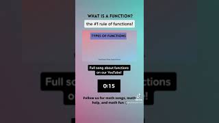 functions explained in 17 seconds! (Algebra 1)
