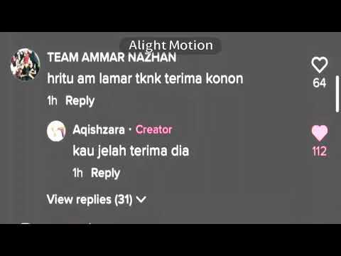 AQISH ADE BF?AQISH KENA KECAM SEBB TEAK TERIMA AMMARNAZHAN?✌🏼