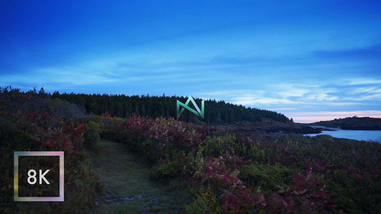 Peaceful Sunset Walk Along the Maine Coast / New England Autumn / 8K HDR