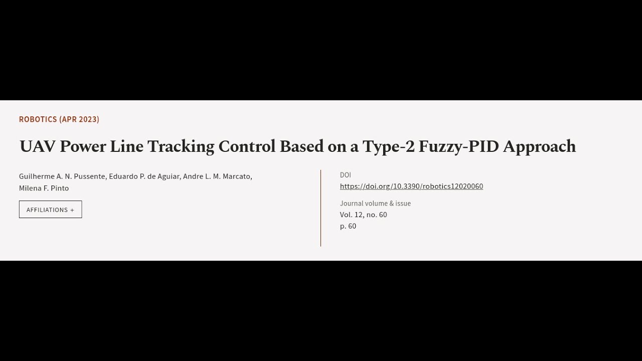 UAV Power Line Tracking Control Based on a Type-2 Fuzzy-PID Approach | RTCL.TV