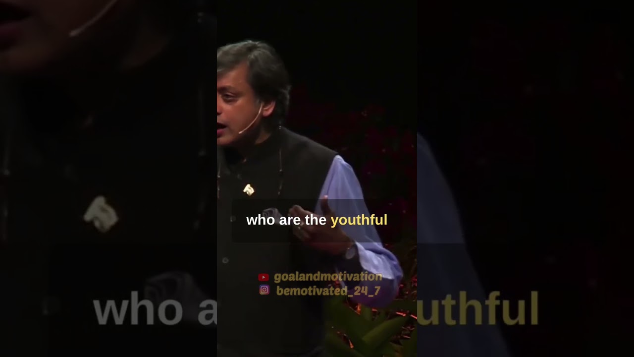 Shashi Tharoor explains about youthful India 9 years ago🇮🇳 | Like and Share |  #viral #shorts