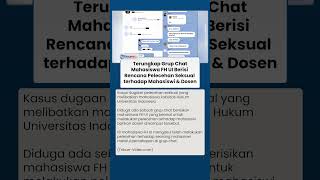 Download lagu Terbongkar! Grup Chat Mahasiswa FH UI Berisi Rencana Pelecehan Seksual terhadap Mahasiswi & Dosen mp3