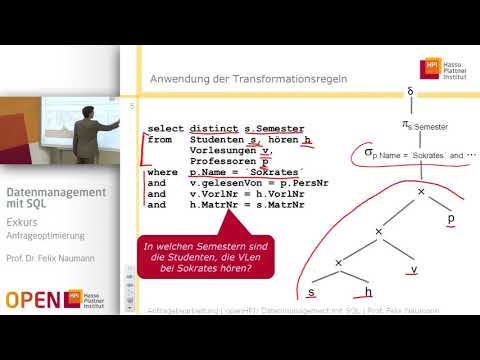 Exkurs 2.3 Anfrageoptimierung