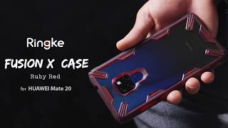 Ringke Fusion X Huawei Mate 20 Hoesje Doorzichtig Rood Hoesjes