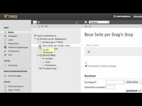 TYPO3 6.2 für Redakteure: Teil 05 - Neue Seiten anlegen
