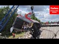 Recovery Operations After Two Bridges In Russian Regions Bordering Ukraine Collapse