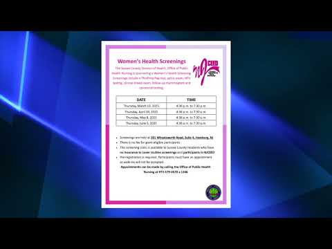Sussex County Women’s Health Screenings