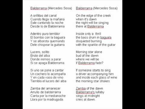 Mercedes Sosa - Balderrama (lyrics and translation)