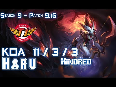 SKT T1 Haru KINDRED vs GRAGAS Jungle - Patch 9.16 KR Ranked