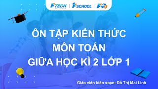 Bài giảng ôn luyện kiến thức giữa học kì 2 môn Toán lớp 1