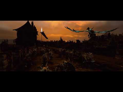 Total War: Warhammer 2 Cinematic Lighting Storm Siege Norsca vs Bretonnia