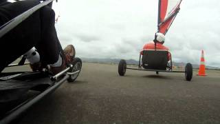 preview picture of video 'Sunday Blokarting at Wigram with a GOPRO HD'