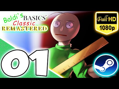 Baldi's Basics Classic Remastered - 100% Walkthrough Part 1 - Classic Style (Normal Ending) (HD) - YouTube
