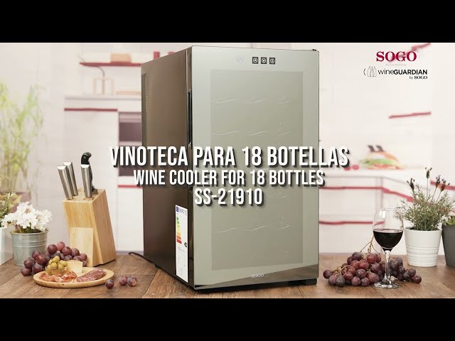 Vinoteca Sogo 18 botellas 48 L 12-18 ºC Acero inoxidable video