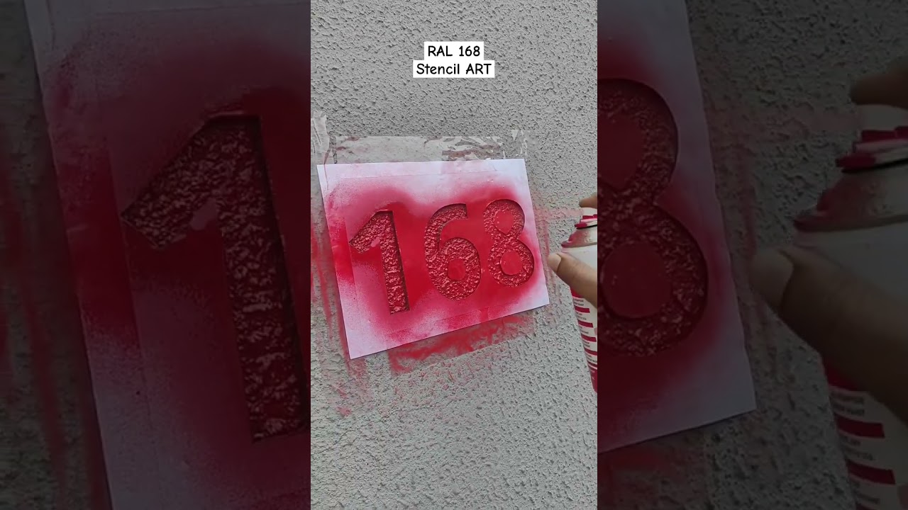 DIY Stencil Techniques: RAL168 Spray Paint in Action! 😎 #RAL168 #spraypaint #DIY #stencilart