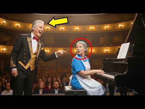 "Spela nåt kul!" skrattade den kände pianisten… men städerskan tystade hela teatern!