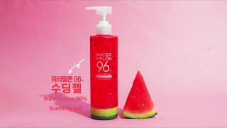 Гель для лица и тела с экстрактом арбуза Water Melon 96% Soothing Gel превью видео 1
