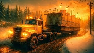 Toughest Ice Roads Adventure! Transporting Oversized Construction Trailer - SnowRunner Logitech G29