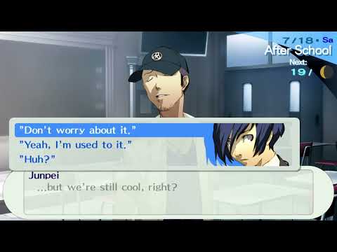 Persona 3 Portable - Junpei Apologizes to the Protagonist
