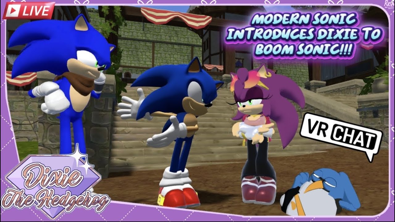 Modern Sonic Introduces Dixie to Boom Sonic on VRCHAT!!