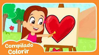 Brincar Com As Cores + Atividade Colorir as Vogais - Animaguel
