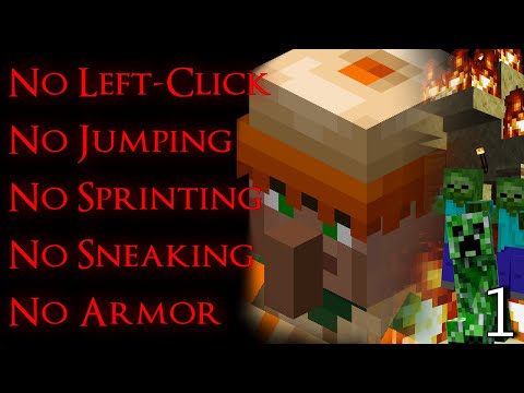 Can You Beat Minecraft With No Left-Click, No Armor, & Limited Movement?