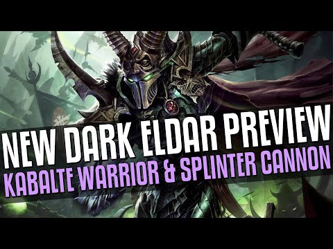 NEW Dark Eldar Preview! Kabalite Warrior & Splinter Cannon