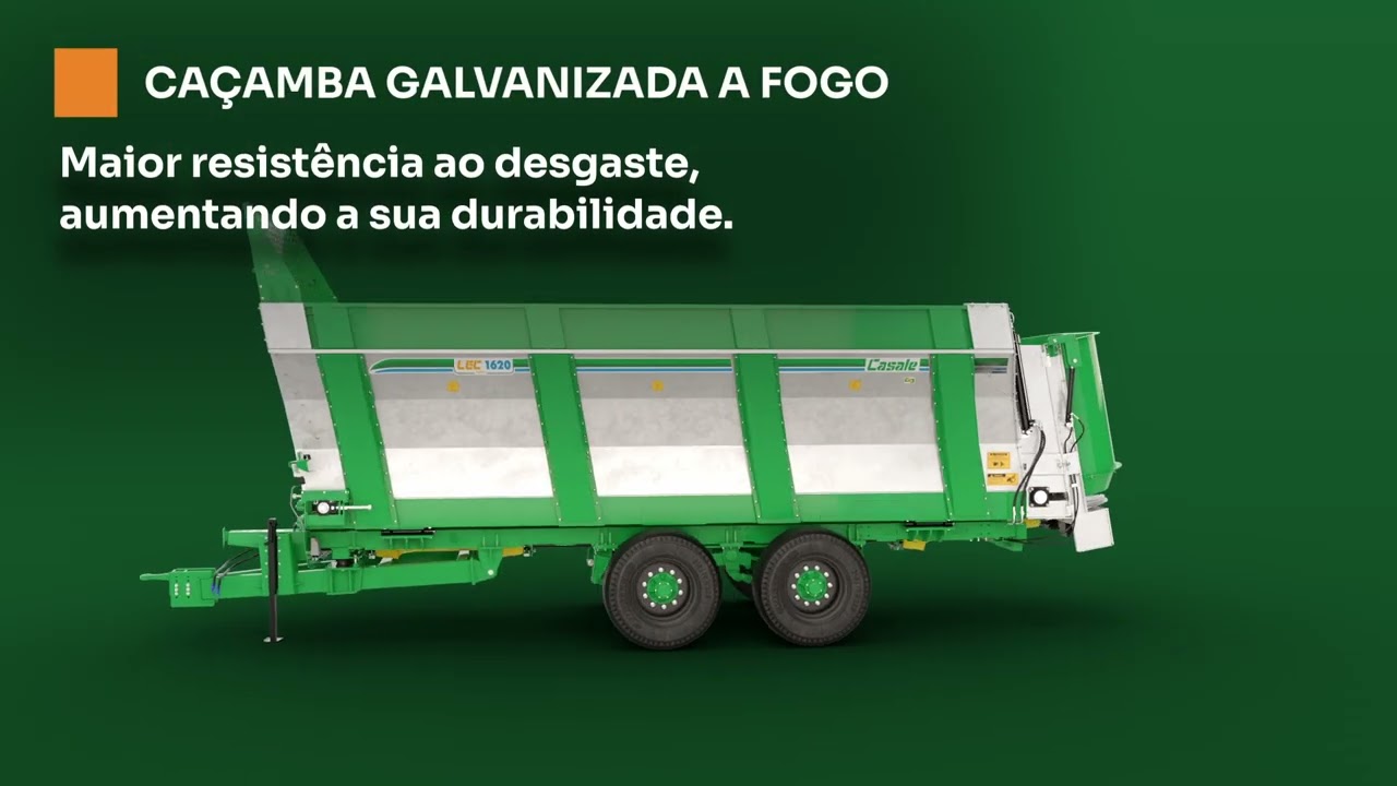 Lançamento Casale - LEC-1620, o distribuidor de esterco, compostos orgânicos de 20 toneladas.