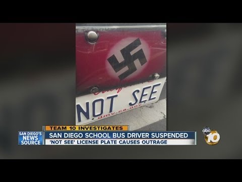 SD Unified suspends bus driver: Driver's 'not see' vanity license plate causing outrage