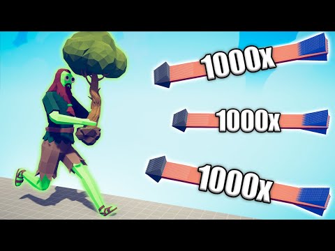 ZOMBIE TREE GIANT vs 1000x OVERPOWERED UNITS - TABS | Totally Accurate Battle Simulator 2023
