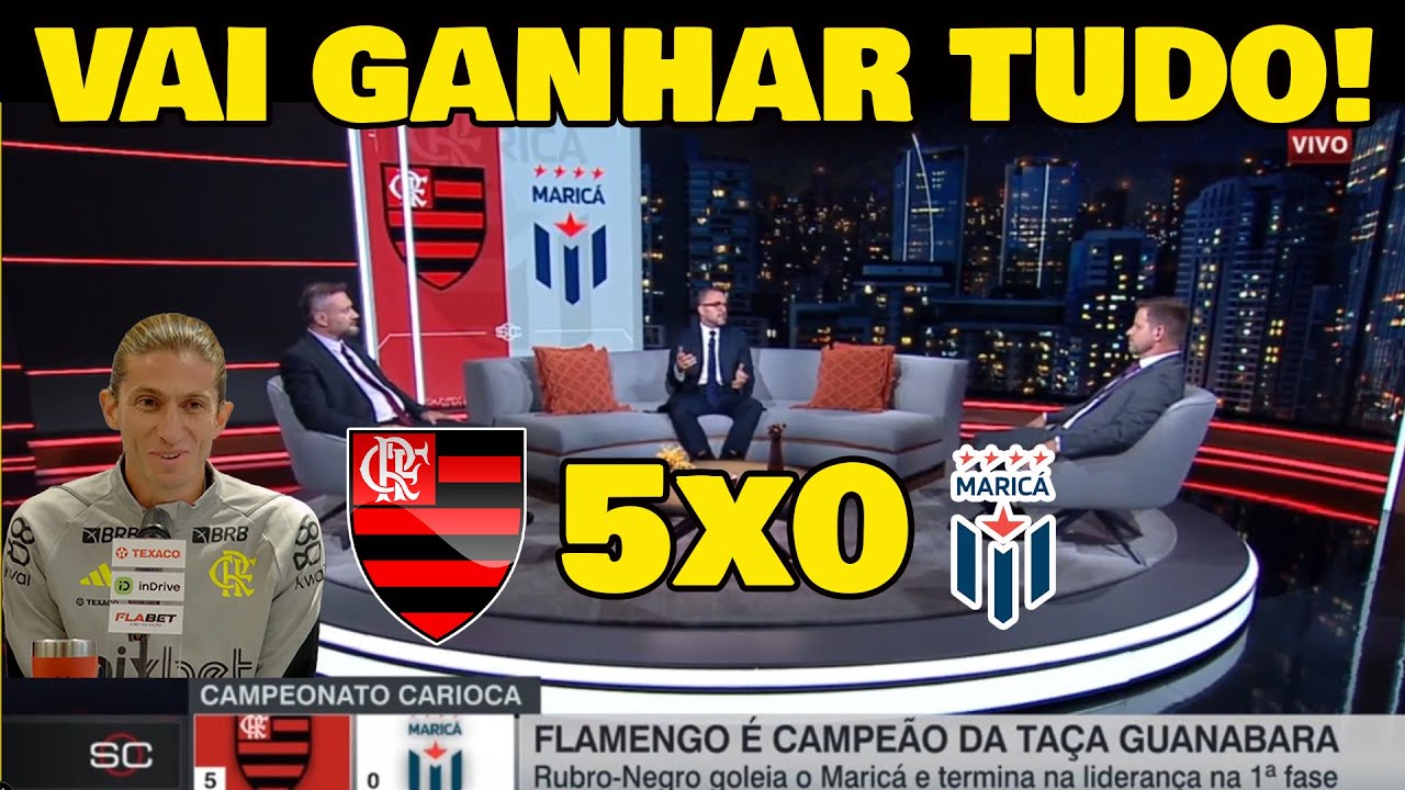 IMPRENSA FICOU DE BOCA ABERTA! FLAMENGO 5x0 MARICÁ - FLAMENGO JOGA BONITO DÁ GOSTO DE VER!