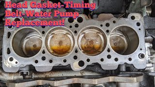 4G63 HEAD GASKET- TIMING BELT- WATER PUMP- BALANCE SHAFT BELT REPLACEMENT! (How-To)