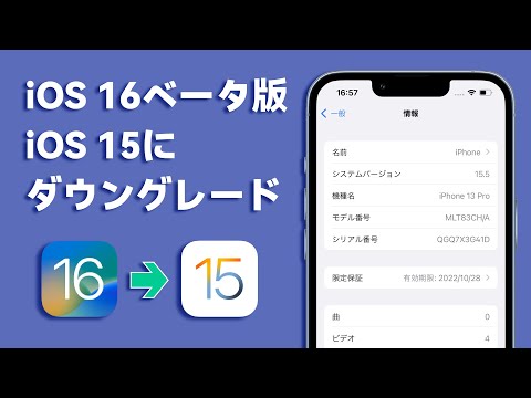 簡単 Ios 16からダウングレードする方法を紹介 Itunesなし