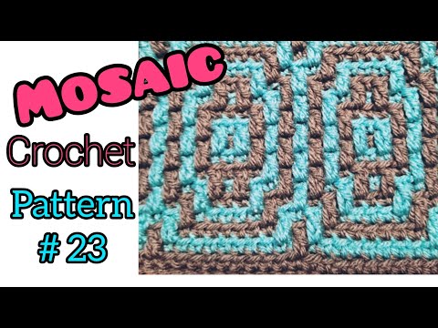 Mosaic Crochet Pattern #23 - MULTIPLE 10+ 6 - Option 2 chart