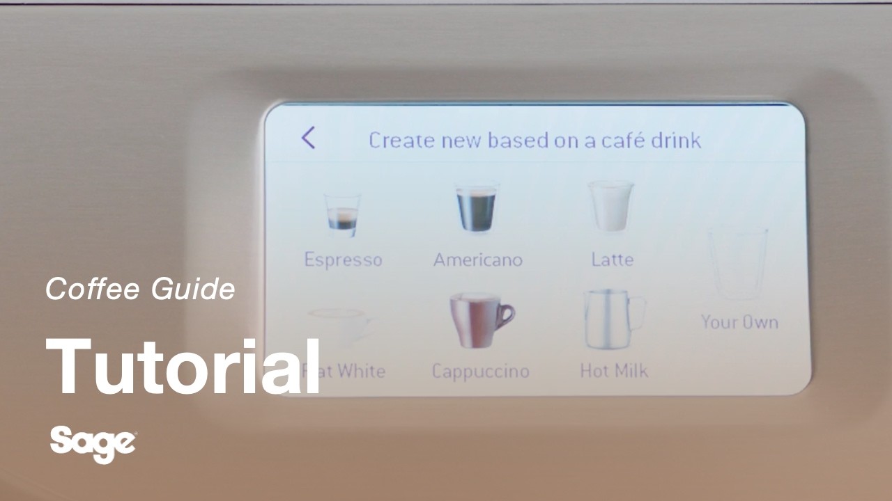 Customise and save drink selection