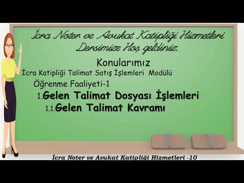 10- Gelen Talimat - İcra Noter ve Avukat Katipliği Hizmetleri