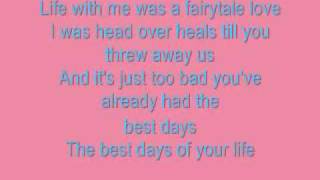 Best Days of Your Life, With Lyrics By Kellie Pickler