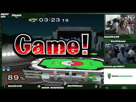 Mass Madness 21 SSBM - bonfire10 (Sheik) vs. Swiftbass (Marth) - Melee Pools