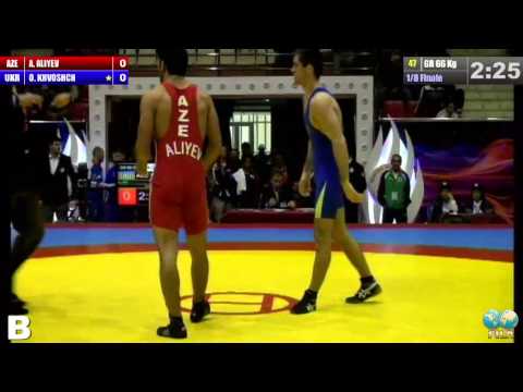 GGP2013 / ALIYEV Azad (AZE) - KHVOSHCH Oleksandr (UKR) - GR 66 kg 1/8 final match