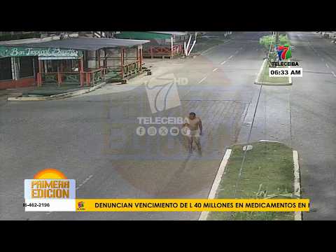 Camara de seguridad registra m u e r t e de un hombre en colonia Los Maestros en La Ceiba, Atlántida