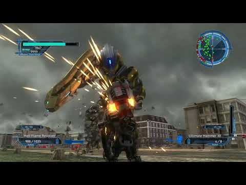 EDF Earth Defense Force 5 DLC 2 M 7 Engage Aliens 5 - Hell Flame Hammer & Gatlings - Fencer Inferno