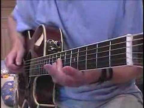 Hybrid picking guitar riff