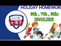Class 6 7 8 English Holiday Homework
