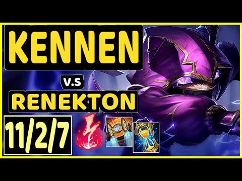DOXY (KENNEN) vs RENEKTON - 11/2/7 KDA TOP GAMEPLAY - EUW Ranked MASTER
