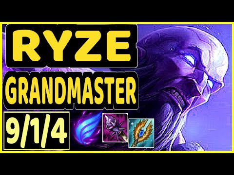 EVROT (RYZE) - 9/1/4 KDA GAMEPLAY - BR Ranked GRANDMASTER