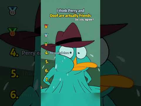 I think Perry and Dr  Doofenshmirtz are actually friends🤝 Do you agree #phineasandferb #agentp #Doo