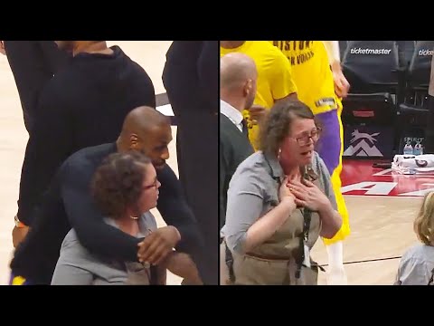 LeBron James Surprises Women He Knocked Over 5 Years Ago Before NBA Game! Lakers vs Trail Blazers
