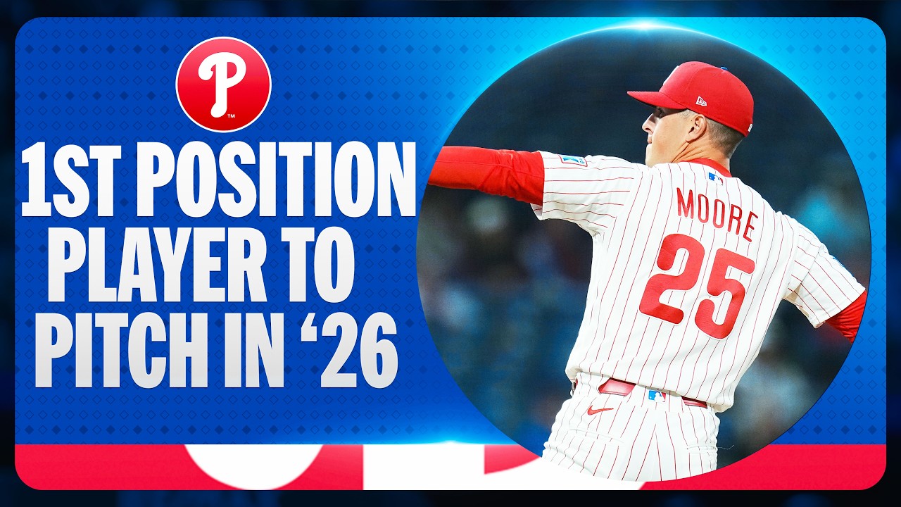 Dylan Moore is MLB's first position player pitcher in 2026 against the Nationals in the 9th!