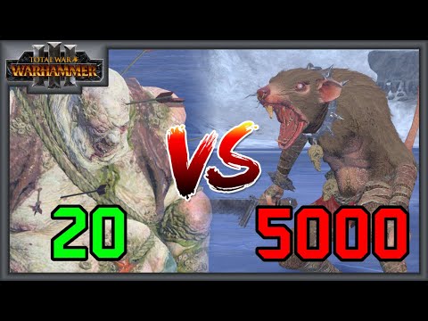 20 Bloated Corpses vs 5000 Skavenslaves - Tactical Shitpost - Total War Warhammer 3