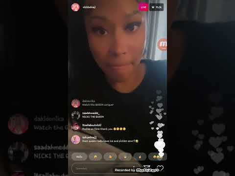 Nicki minaj instagram live 8/12